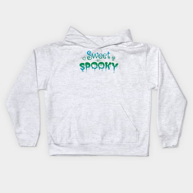 Sweet but Spooky - Green Kids Hoodie by FlyingDodo